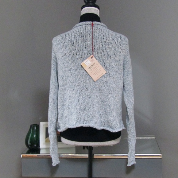NEW Amy Brill Light Blue Hand Knit Pullover - Picture 3 of 6